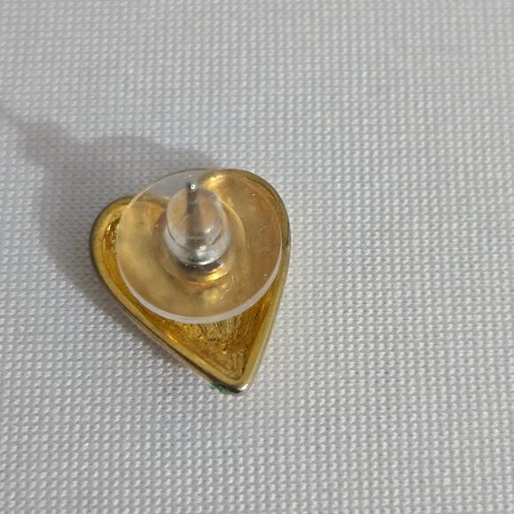 Petite Gold Toned Post Earrings Heart, Lovers Knot, Ripple - Set of 3 Pairs - Picture 7 of 7